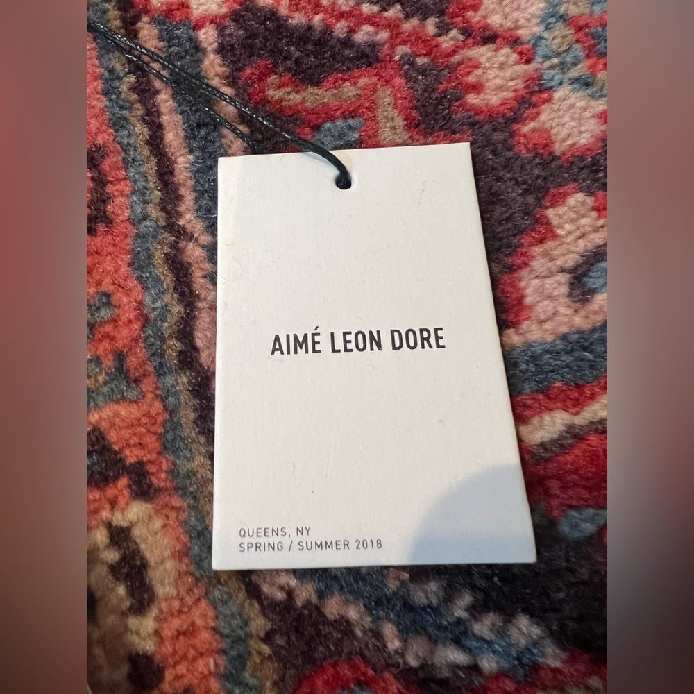 NWT Aime Leon Dore Cream Corduroy Button Up Shacket with Hood— Size Large - Picture 10 of 12